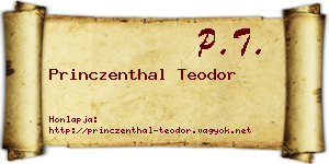 Princzenthal Teodor névjegykártya